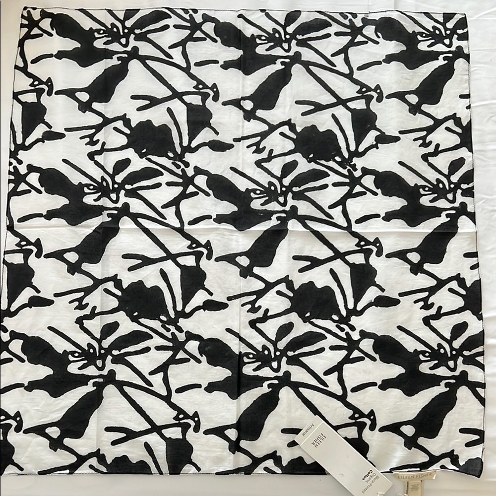 Eileen Fisher Black and White Bandana
